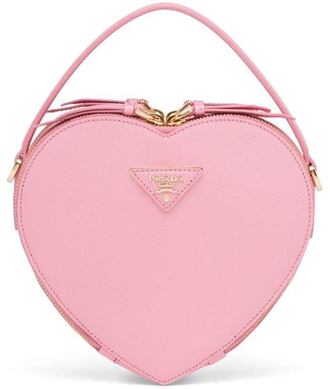 heart shaped prada bag pink|prada odette heart bag.